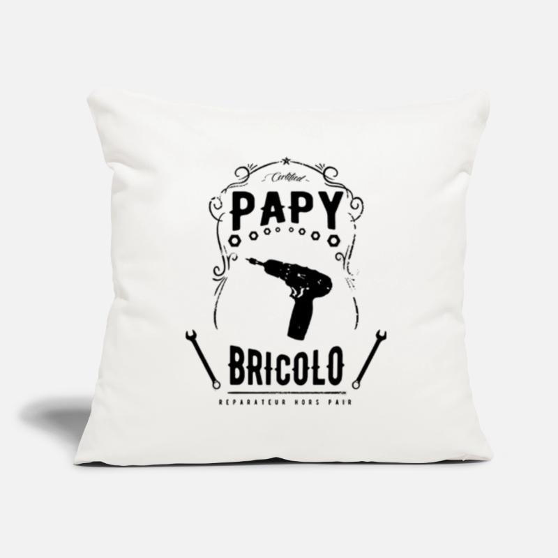 Papi bricolo Housse de coussin décorative 45 x 45 cm