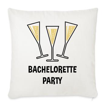 Bachelorette Party (Sektgläser Trichter Zu / 2C) - Sofakissenbezug 45 x 45 cm - Naturweiß  - Vorne