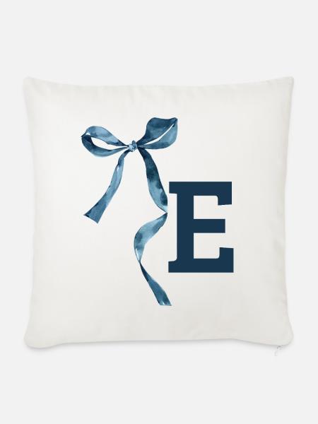 Monogramm und Geschenkidee - Sofakissenbezug 45 x 45 cm - Naturweiß