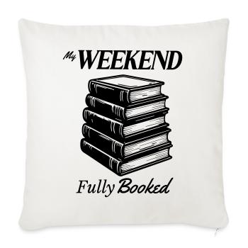 Mon week-end complet - Housse de coussin décorative 45 x 45 cm - blanc nature - Devant