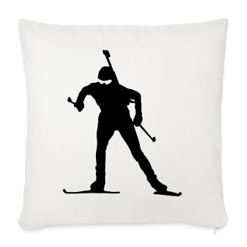 biathlon - Housse de coussin décorative 45 x 45 cm - blanc nature - Devant