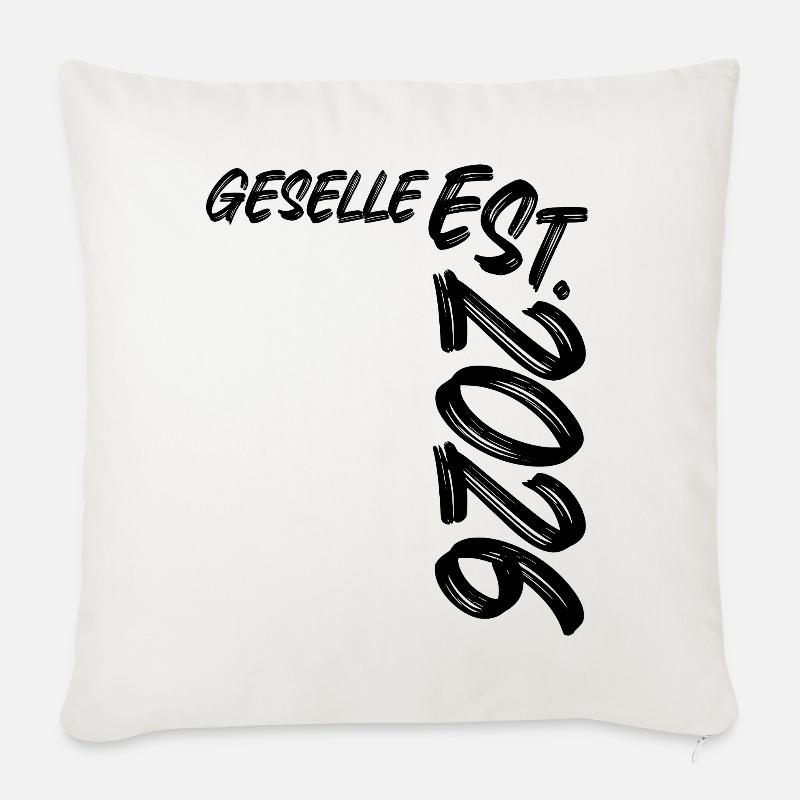 Geselle Est. 2026 - Sofakissenbezug 45 x 45 cm - Naturweiß 