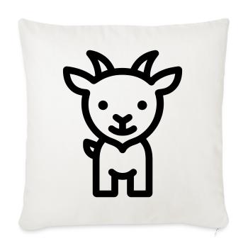 goat - Sofa pillowcase 17,3'' x 17,3'' (45 x 45 cm) - natural white - Front