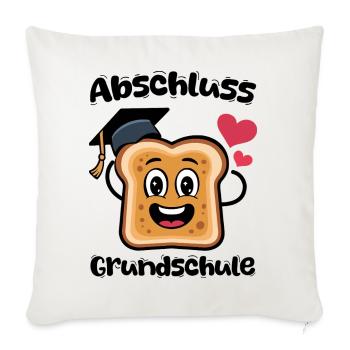 Kawaii Toast Abi Herzchen - Sofakissenbezug 45 x 45 cm - Naturweiß  - Vorne