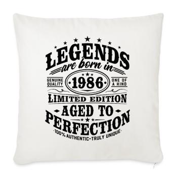 Cadeau d’anniversaire Vintage Born Vintage 1986 - Housse de coussin décorative 45 x 45 cm - blanc nature - Devant