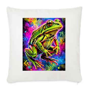 frog - Sofa pillowcase 17,3'' x 17,3'' (45 x 45 cm) - natural white - Front