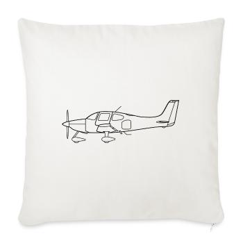 Propeller Aircraft SR20 - Sofa pillowcase 17,3'' x 17,3'' (45 x 45 cm) - natural white - Front