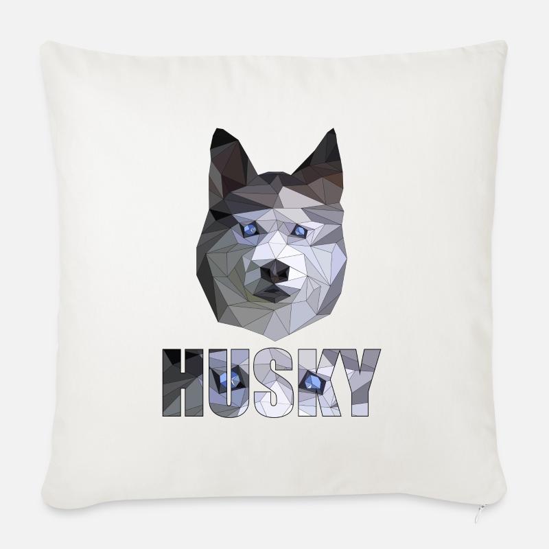 Husky Polygon - Sofakissenbezug 45 x 45 cm - Naturweiß 