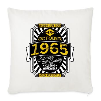 1965 OCTOBER - Housse de coussin décorative 45 x 45 cm - blanc nature - Devant