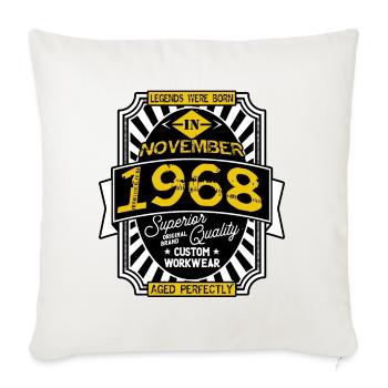 1968 NOVEMBER - Sofa pillowcase 17,3'' x 17,3'' (45 x 45 cm) - natural white - Front