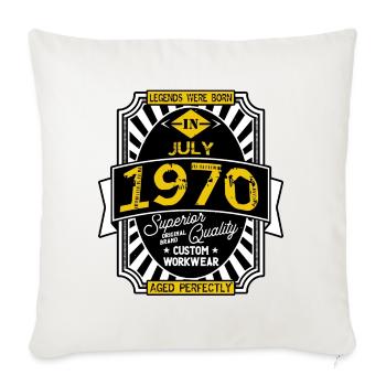 1970 JULY - Housse de coussin décorative 45 x 45 cm - blanc nature - Devant