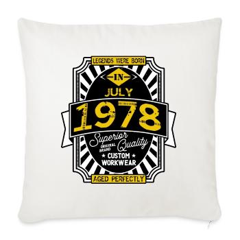 1978 JULY - Sofa pillowcase 17,3'' x 17,3'' (45 x 45 cm) - natural white - Front