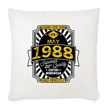 1988 MAY - Housse de coussin décorative 45 x 45 cm - blanc nature - Devant