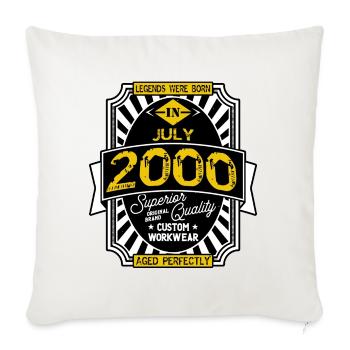 2000 JULY - Housse de coussin décorative 45 x 45 cm - blanc nature - Devant