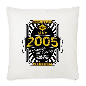 2005 MAY - Housse de coussin décorative 45 x 45 cm - blanc nature - Devant