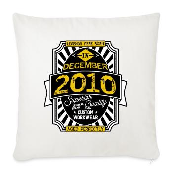 2010 DECEMBER - Housse de coussin décorative 45 x 45 cm - blanc nature - Devant