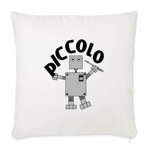 Piccolo Robot Text - Sofa pillowcase 17,3'' x 17,3'' (45 x 45 cm)