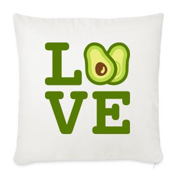 avocat - Housse de coussin décorative 45 x 45 cm - blanc nature - Devant