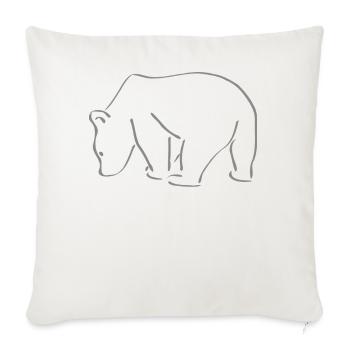 Ice bear cold snow grizzly - Sofa pillowcase 17,3'' x 17,3'' (45 x 45 cm) - natural white - Front