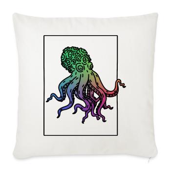 Pieuvre - Housse de coussin décorative 45 x 45 cm - blanc nature - Devant