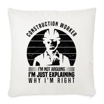 Electrician - Sofa pillowcase 17,3'' x 17,3'' (45 x 45 cm) - natural white - Front