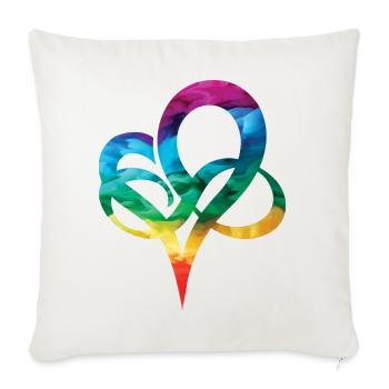 LGBTQ Rainbow Heart Pride Heart Gift - Sofa pillowcase 17,3'' x 17,3'' (45 x 45 cm) - natural white - Front