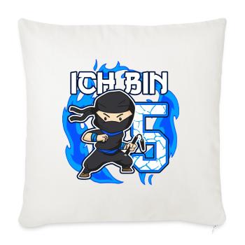 5. Geburtstag kleiner Ninja Junge 5 Jahre alt - Sofakissenbezug 45 x 45 cm - Naturweiß  - Vorne