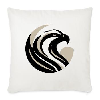 Tête d’aigle stylisée - Housse de coussin décorative 45 x 45 cm - blanc nature - Devant