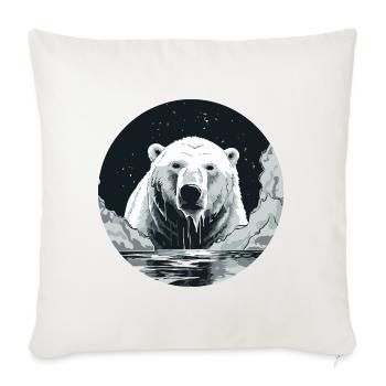 Polar bear - Sofa pillowcase 17,3'' x 17,3'' (45 x 45 cm) - natural white - Front