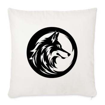 Loup - Housse de coussin décorative 45 x 45 cm - blanc nature - Devant