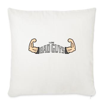 J'aime les méchants - Housse de coussin décorative 45 x 45 cm - blanc nature - Devant