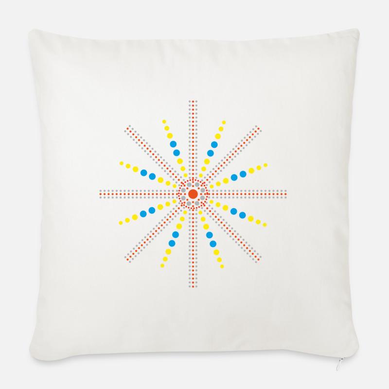 Mandala zen de sérénité - Housse de coussin décorative 45 x 45 cm - blanc nature