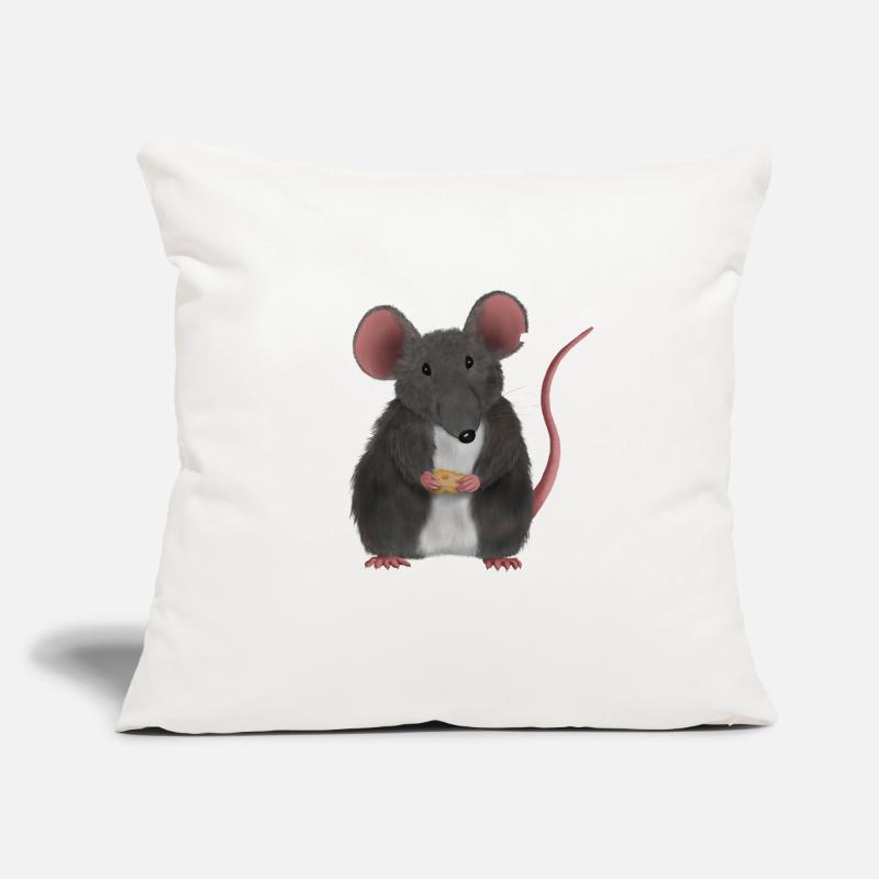 Kleine süße Maus oder Ratte Sofakissenbezug 45 x 45 cm