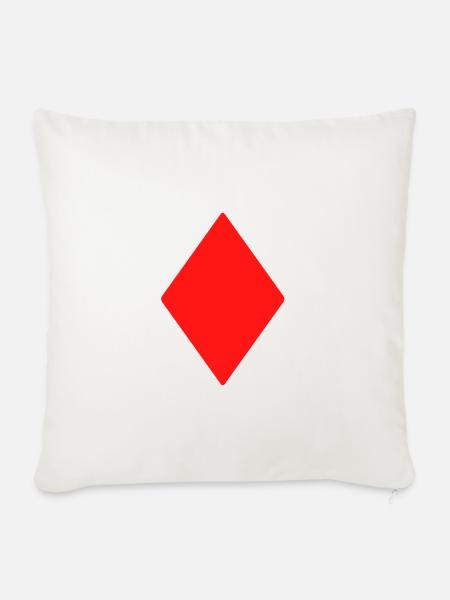 Karte Fliesen Spiel - Sofakissenbezug 45 x 45 cm - Naturweiß