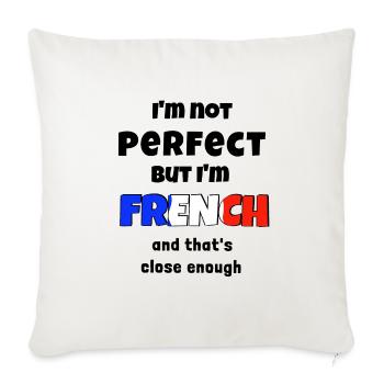 Je ne suis pas parfait mais le français c'est assez proche - Housse de coussin décorative 45 x 45 cm - blanc nature - Devant