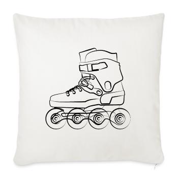 inlineskates inlineskate rollerblades rollerskates - Sofakissenbezug 45 x 45 cm - Naturweiß  - Vorne