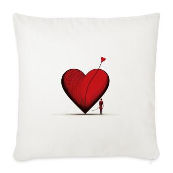 The soaring heart - Sofa pillowcase 17,3'' x 17,3'' (45 x 45 cm) - natural white - Front