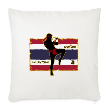 Muay Thai - Housse de coussin décorative 45 x 45 cm - blanc nature - Devant