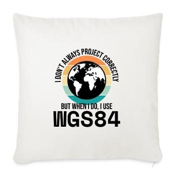 GIS Mapping Geospatial Data Analysis Cartography - Sofa pillowcase 17,3'' x 17,3'' (45 x 45 cm) - natural white - Front