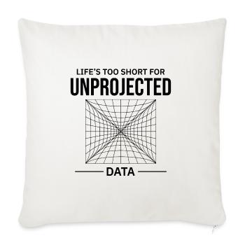 Unprojected Data GIS Cartography Mapping Error - Sofa pillowcase 17,3'' x 17,3'' (45 x 45 cm) - natural white - Front