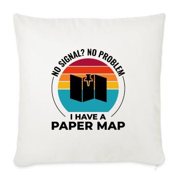 GIS Analyst Map Pin Sunset Retro - Sofa pillowcase 17,3'' x 17,3'' (45 x 45 cm) - natural white - Front