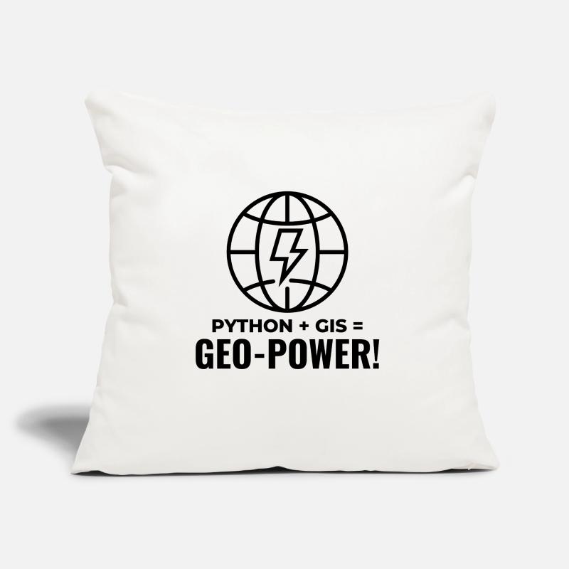 Python GIS Geo-Power Programming Geospatial Sofa pillowcase 17,3'' x 17,3'' (45 x 45 cm)
