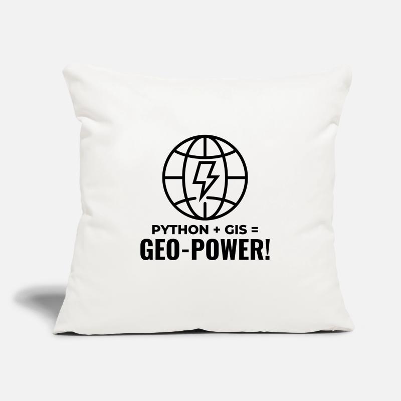 Python GIS Geo-Power Programming Geospatial Sofa pillowcase 17,3'' x 17,3'' (45 x 45 cm)