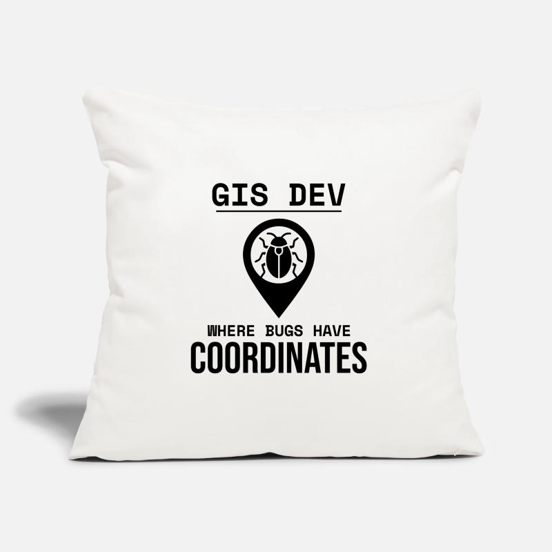 GIS Dev Debugging Coordinates Geospatial Bug Sofakissenbezug 45 x 45 cm