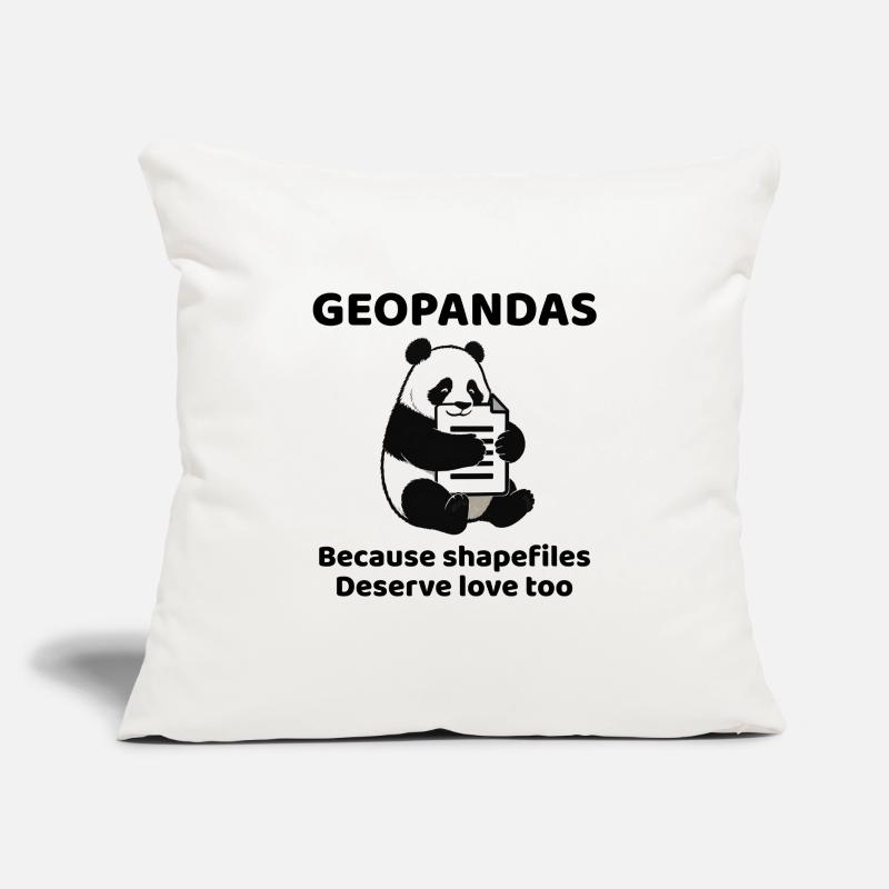GeoPandas Shapefiles GIS Python Data Love Sofa pillowcase 17,3'' x 17,3'' (45 x 45 cm)