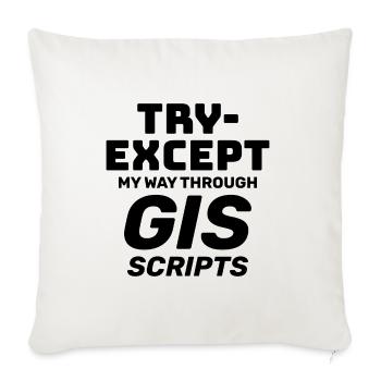 GIS Scripts Programming Try Except Debugging - Sofa pillowcase 17,3'' x 17,3'' (45 x 45 cm) - natural white - Front