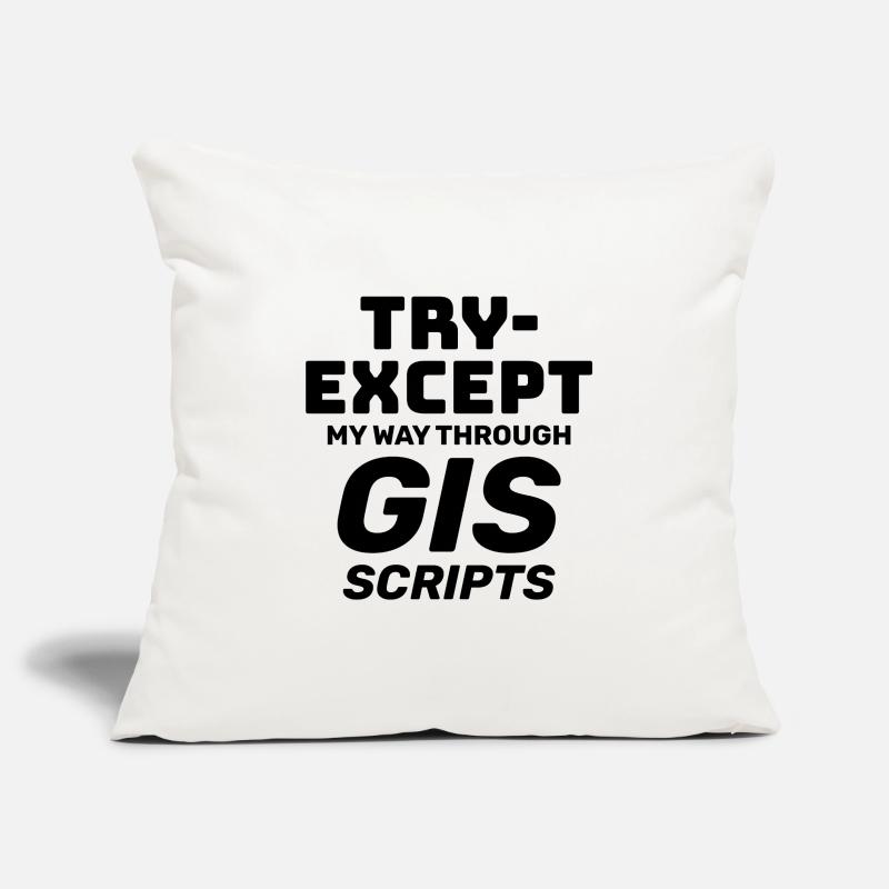GIS Scripts Programming Try Except Debugging Sofa pillowcase 17,3'' x 17,3'' (45 x 45 cm)