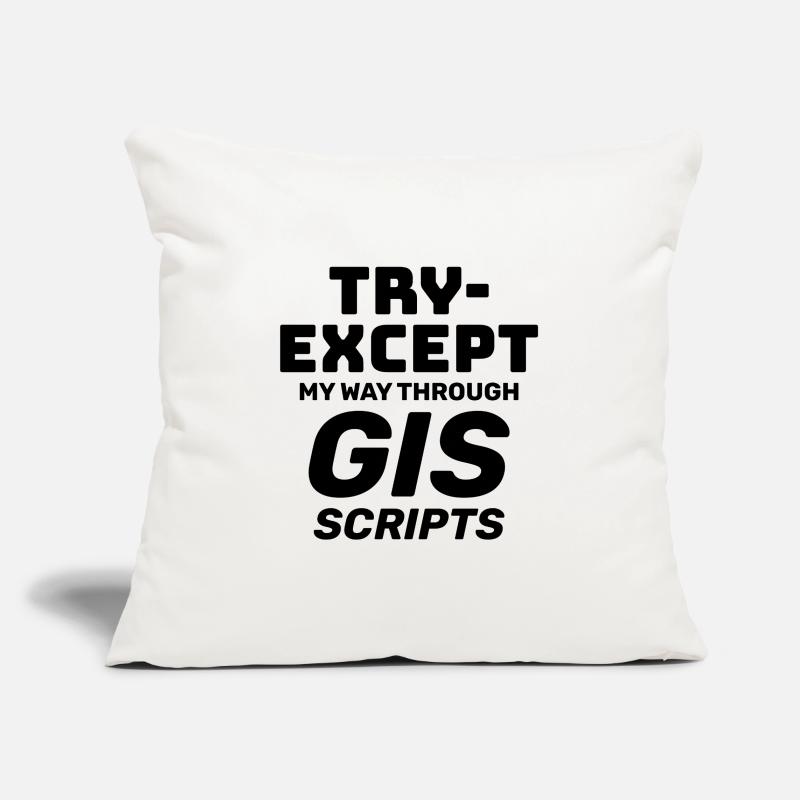 GIS Scripts Programming Try Except Debugging Sofa pillowcase 17,3'' x 17,3'' (45 x 45 cm)
