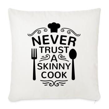 Meilleur cuisinier cuisinier délicieux cuisinier cuisine drôle épais - Housse de coussin décorative 45 x 45 cm - blanc nature - Devant