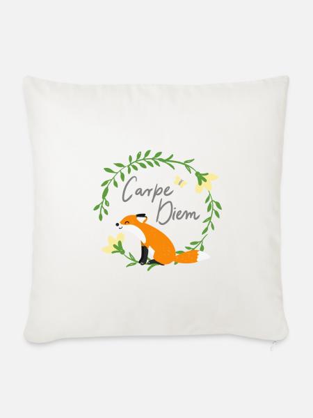 Carpe Diem - Sofakissenbezug 45 x 45 cm - Naturweiß